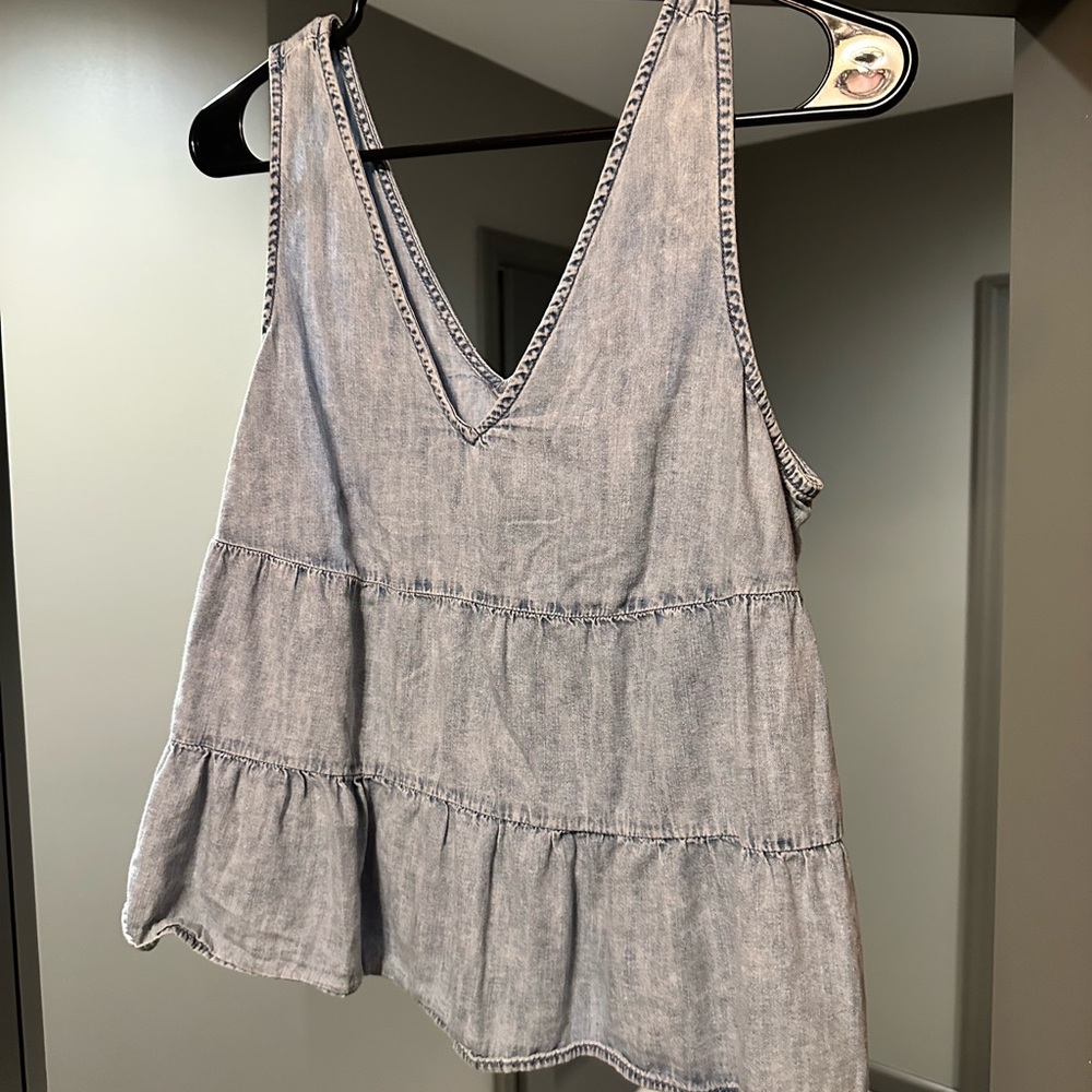 GAP Light Blue Tiered Tank Top
